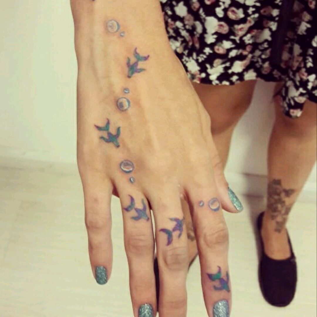 Mermaid on my finger for the mermaid on my mindDave  Superchango Tattoo  Studio TX  rtattoos
