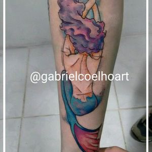 #art #watercolors #tattoo #aquarela #watercolorstattoo #mermaidtattoo #mermaid