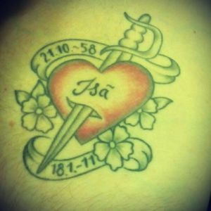 My father had same tattoo... Of course without the name and dates.
