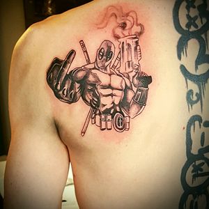 first session in progressBy thedoud apprentice tattoo artist #thedoud#apprenticetattoo#amazingink#tattoos#tattooman#tattoo#tattoolifemagazine#tatoueur#tatouages#tattooneotraditional#cheyennehawk#beauty#besttattoo#inked#thedood#sketchbook#sketching#tattoodeadpool#realistictattoo#tattoorealistic#dc#dctattoo#tattoosuperhero#inkmemagazine#deadpool#deadpooltattoo#marvel#marveltattoo#