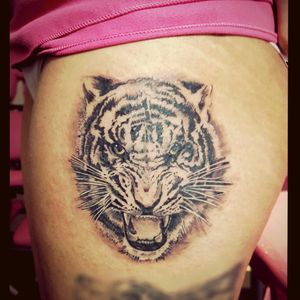 First session By thedoud apprentice tattoo artist #tattootiger#tiger#tigre#realistictattoo#tatoorealistic#inkedgirl#thedoud#tattoolifemagazine#tattoolifestyle#greattattoo#besttattoos#frenchtattooartist#apprenticetattoos