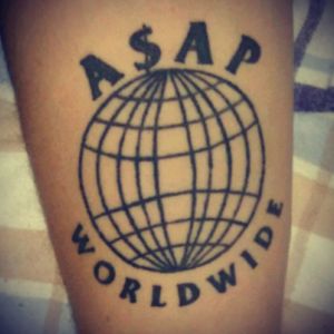 My 1st tattoo: A$AP Worldwide logo #simple #logo #asap #first #firsttattoo