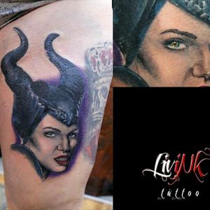 #tat #tattoo #tattoos #tattooed #ink #inked #inkbe #inklife #art #bastart #bastarttattooproducts #LiviNkTattoo #portrait #maleficent #disney #fairytale #evil #tatttooartist #tattooist