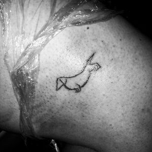 First tattoo.👯I'n super happy^^.➡Dog(Tekkel) #tete #tattoo #design #apprenticetattoo #dig #doggy #myfirsttime