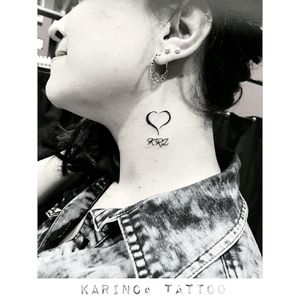 "KRL" ♥instagram: @karincatattoo#scripttattoo #minimaltattoo #smalltattoo #tattooart #tattooartist #dövme #writing #necktattoo #girltattoo