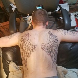 Wings for my boy that I'm very proud of but the girls would say he's far from a angel.