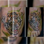 Out of a jungle #tiger #tigertattoo #tigerhead #animal #animaltattoo #colour #colourtattoo #jungle #wildlife #animalportrait #glasgowtattoo #glasgowink #tattooglasgow #polishartist #delicate #cub #tattootiger #wildcat #wildcatink