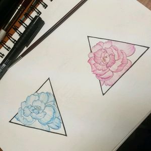 Friendship tattoos Watercolors #flower #flowers #geometry #watercolor #design #tattoodesign #kiwitz