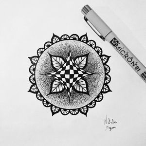 Mandala drawing #mandala #dotwork #pontilhismo #pontillism #nataliasuzan #drawing