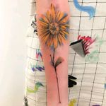 By #VictorMontaghini #sunflowertattoo #flower #watercolor #sunflower