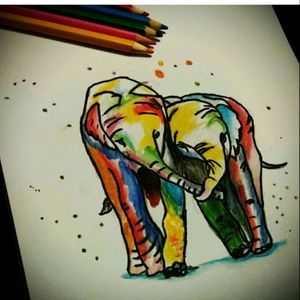 #elephant #sketchtattoo #sketchstyle #elephants #color #watercolor #love #lovetattoo #drawing #pencildrawing #draw