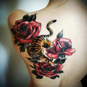 #roses #tiger #coverup