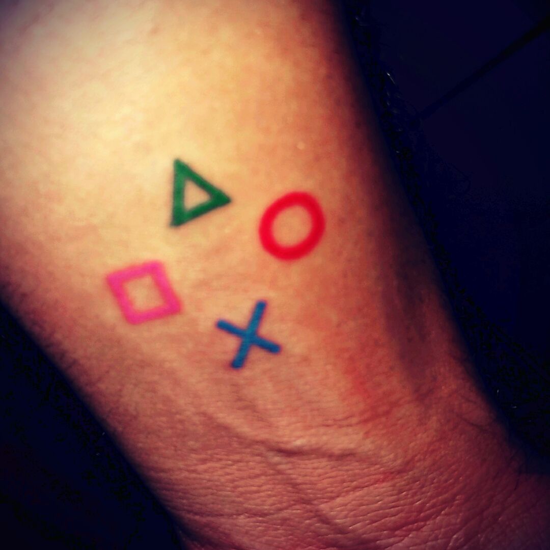 playstation controller buttons tattoo