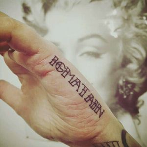 Hand tattoo #hand #tattoo #handtattoo #tattooletters
