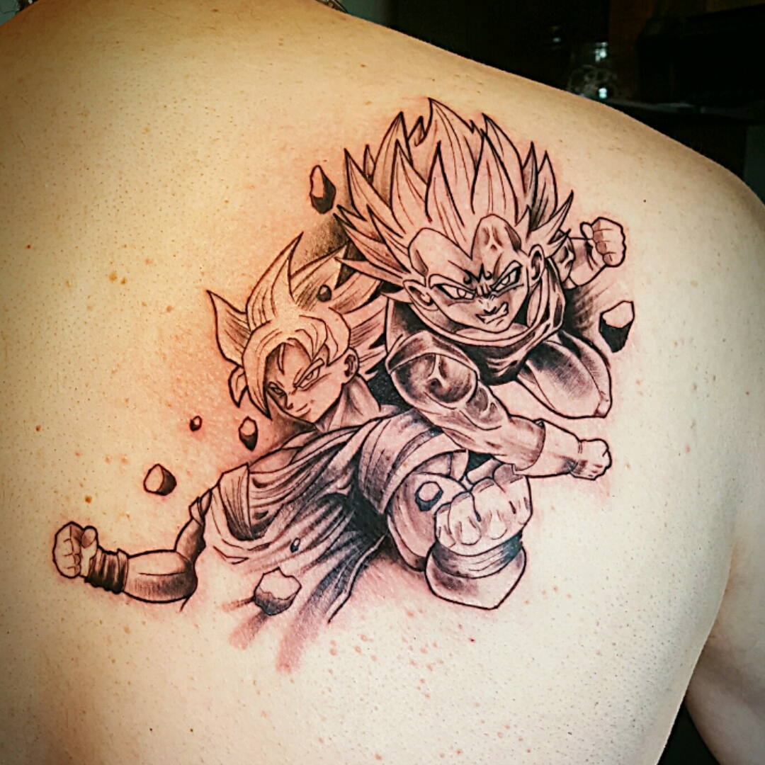 garciab.tattoo - - Vegeta & Trunks - . Tattoo de pai e