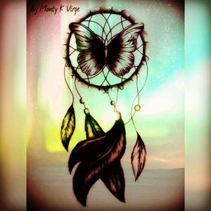 My tatto design( dreamcatcher )💕💕by monty k vinge