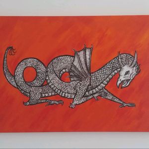 Dragon acrylic on canvas #dragon