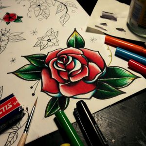 #rose#colortattoo #traditional by SHENZY