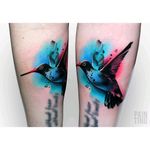 By #SyzmonGdowicz #painting #hummingbird #bird #colourtattoo #color
