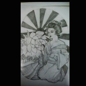 #Geisha #gueixa #drawing #draw #orientaltattoodesign #dedication #study
