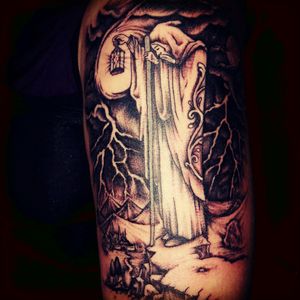 Led zeppelin tattoo #SeanMilnes #adventuretattoos #adventuretattoo #keighley #tattoo #inkedadventure #ledzeppelin #ledzeppelintattoo #gandolf #gandolftattoo #hobbit #hobbiton #hobbittattoo
