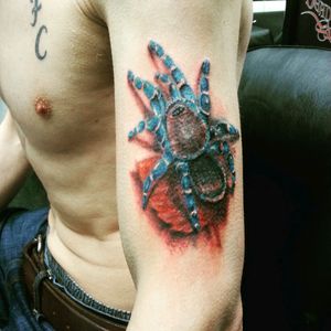This is a cover up tattoo sorry no before pictures but some on website 3d tarantula #adventuretattoos #adventuretattoo #keighley #tattoo #inkedadventure #tarantula #tarantulatattoo #spidertattoo #www.adventuretattoos.com #SeanMilnes #wickedtattoo #inkedadventure