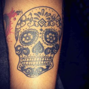 #skull #sugarskull #mexicantattoo #blackwork #mexicanskull