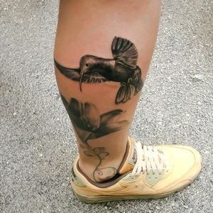 Hummingbird 😊!!!I really enjoyed working on that.#hummingbirdtattoo #hummingbird #tattoo #tattoos #realistictattoo #nature #birds