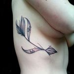 my new one By #antbate #arrow #kidsnames #kidswriting #blackwork #sketchstyle #feather #dotwork