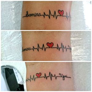 Heartbeat tattoo by Natalia Suzan  #heartbeat #tattoogirl #tattooboy #heartbeattattoo