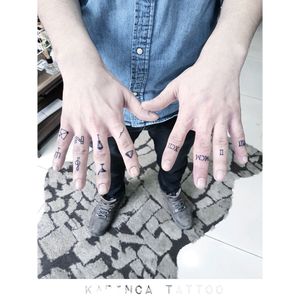 Some figures on the fingers Instagram: @karincatattoo #fingertattoo #handtattoo #smalltattoo #minimaltattoo #littletattoo #symboltattoo #finger #tattoo #inked #istanbul #dovme #tattoolife