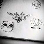 New sketchs👯✌ (except the vampire) #tete #apprenticetattoo #tattoo #design #sketchtattoo #sketch #persomal #dark #darktattoo #ebil #eviltattoo #rabbit #inked #ink