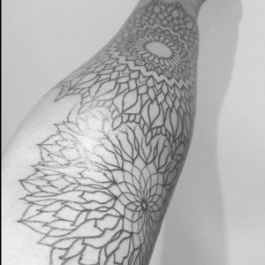 The start of a sleeve on my left arm. Mandala centre pieces at the moment #mandala #sleeve #fullsleevetattoo #mandalatattoo