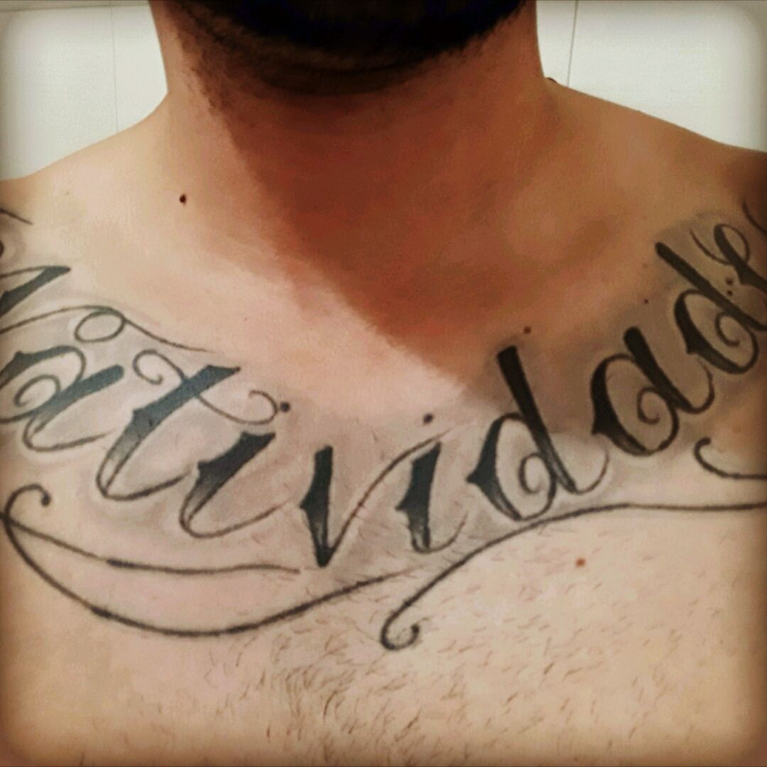 Tattoo uploaded by Joel Bobadilla • Last Name blasted across chest •  Tattoodo