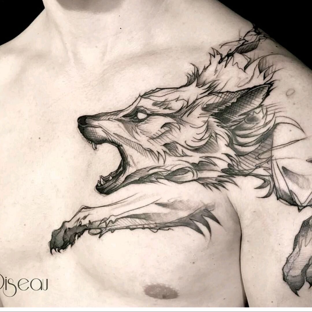 Discover 107 about wolf drawing tattoo best  indaotaonec