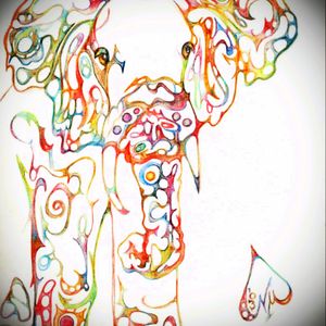 Beautiful idea for a watercolor tattoo!#watercolor #elephant #vibrant