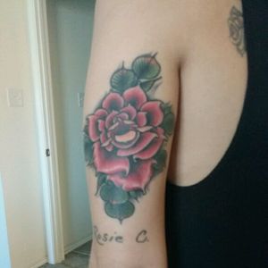 Rose tattoo for my GramsFlesh Electric San Antonio Texas By: Kep