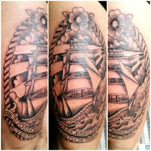 #veliero #chetupossaaveresempreilventoinpoppa #tattoo #blacktattoo #oldstyle #inkpassion #tatuaggio #sailingship