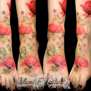 #moniftattoo #flowertattoo #color #colorartist #freehandtattoo Follow my work on fb / insta: @monifyes / tattoodo