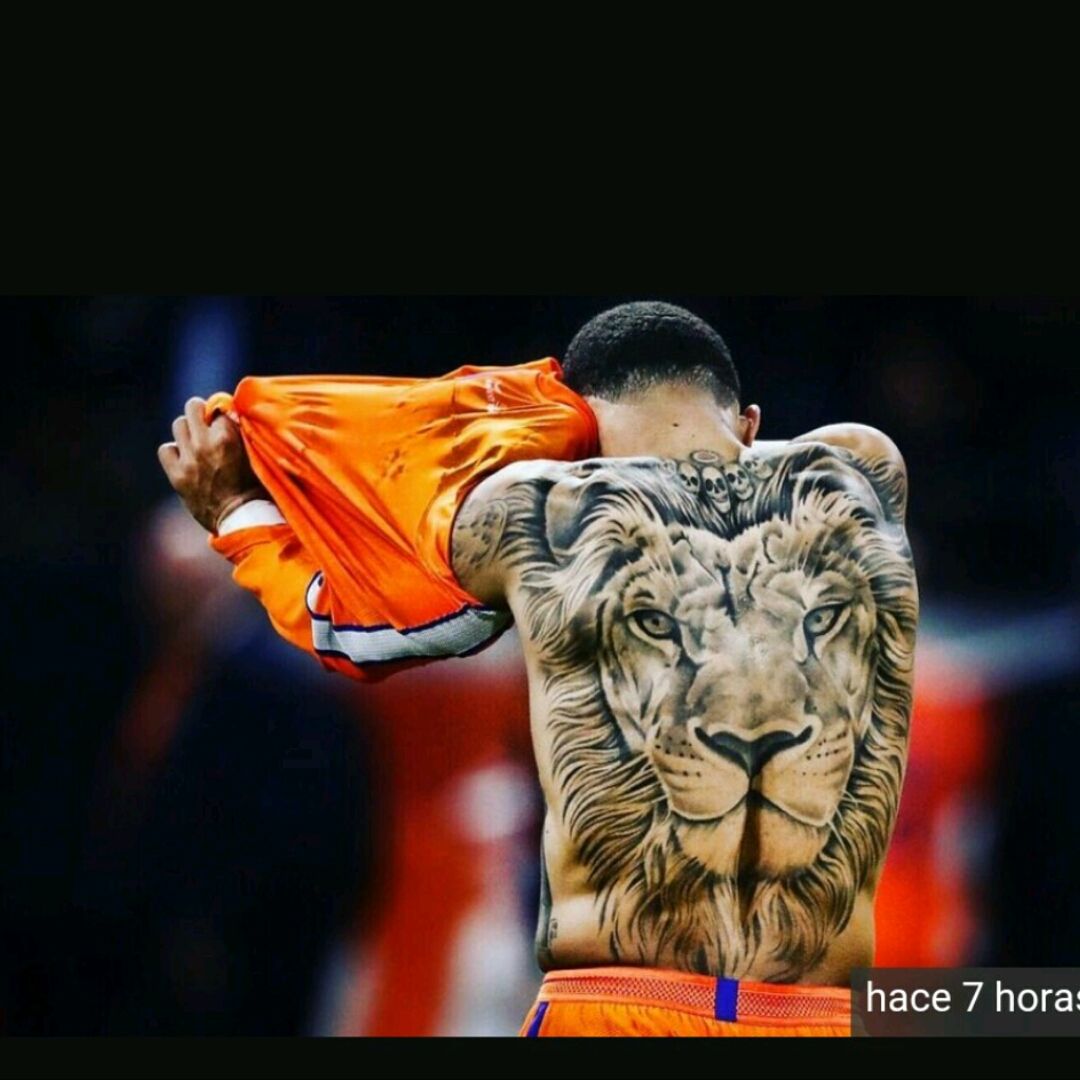 Tattoo uploaded by Marco Fonseca • Memphis Depay😍 #lion • Tattoodo