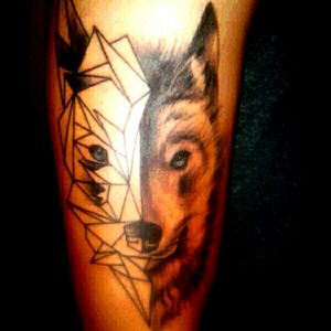 #wolf #lobo #geometric #realism #blackandgrey