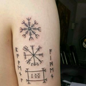 Norse tailsmans with my kids names in runes-Le Charme Tattoo-