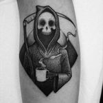 Dotwork Reaper by Marcus Era at Polished Tattooing, San Jose, CA