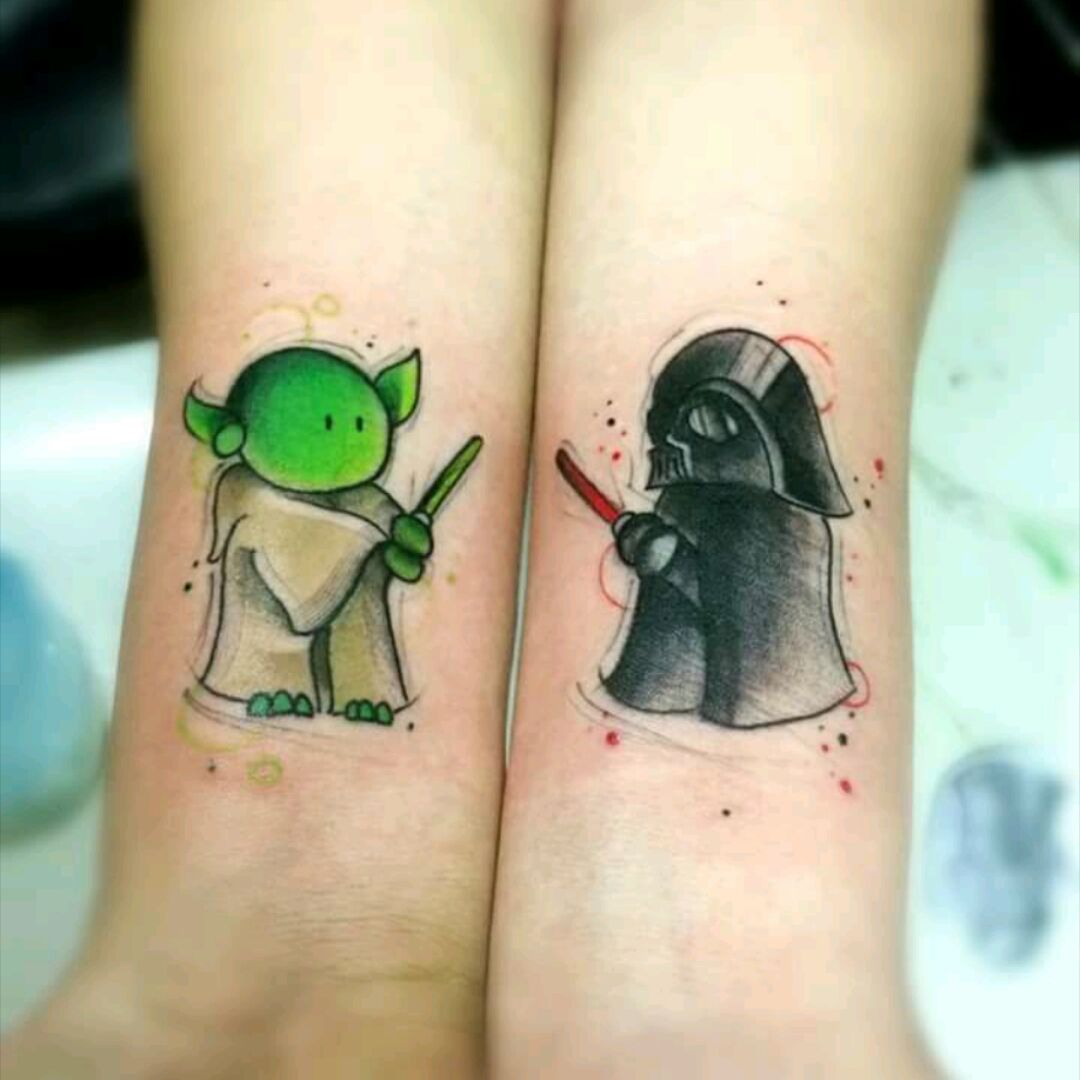 Star Wars couple tattoos  Couple tattoos unique Star tattoos Tattoos