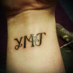Mum's initials done by John selly at glow tattoo studio in mid wales