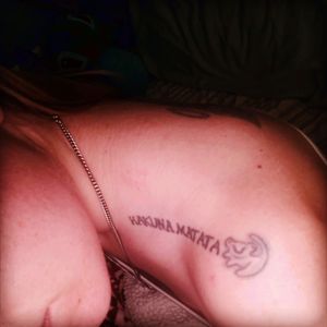 5th tattoo. Right before I started college :) Hakuna Matata forever.