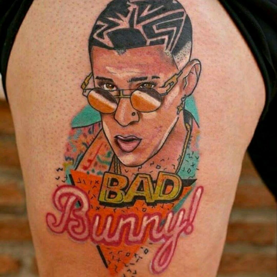Fans Spotted Bad Bunnys New Romantic Tattoo  And Possible Wedding Ring