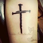 My second tattoo as an apprentice artist. #cross #tattoo http://nikkifirestarter.com