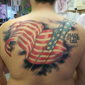 Back tattoo done by Jim Rosal at  Jim and Jenny's in Yakima, WA