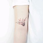 By #tattooistida #orchid #flower #pretty #floral #flowertattoo #minimalist